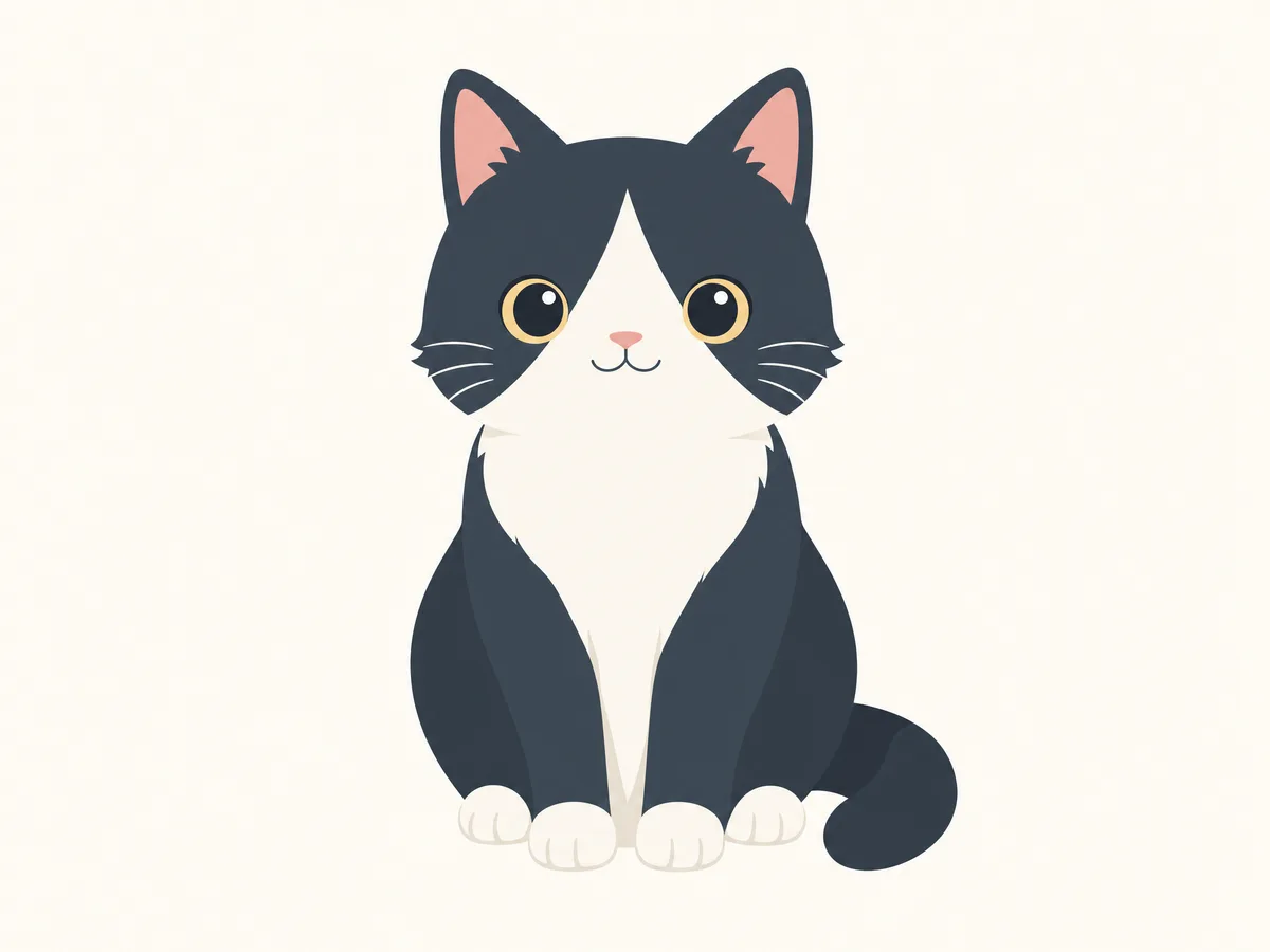 ハチワレの柄のイメージイラスト