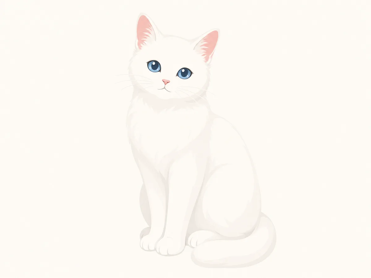 白猫の柄のイメージイラスト